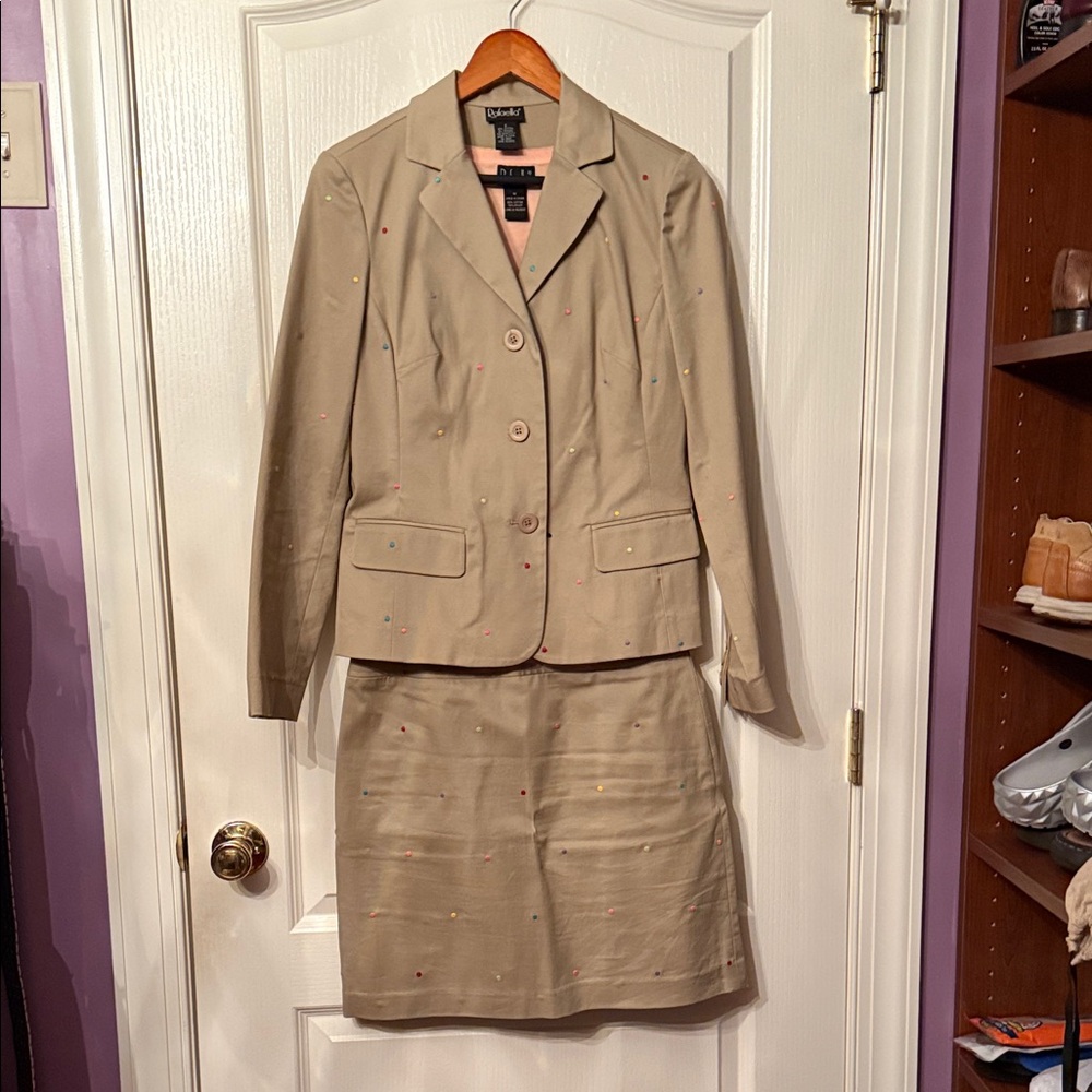 Rafaella Tan Blazer and Skirt Set